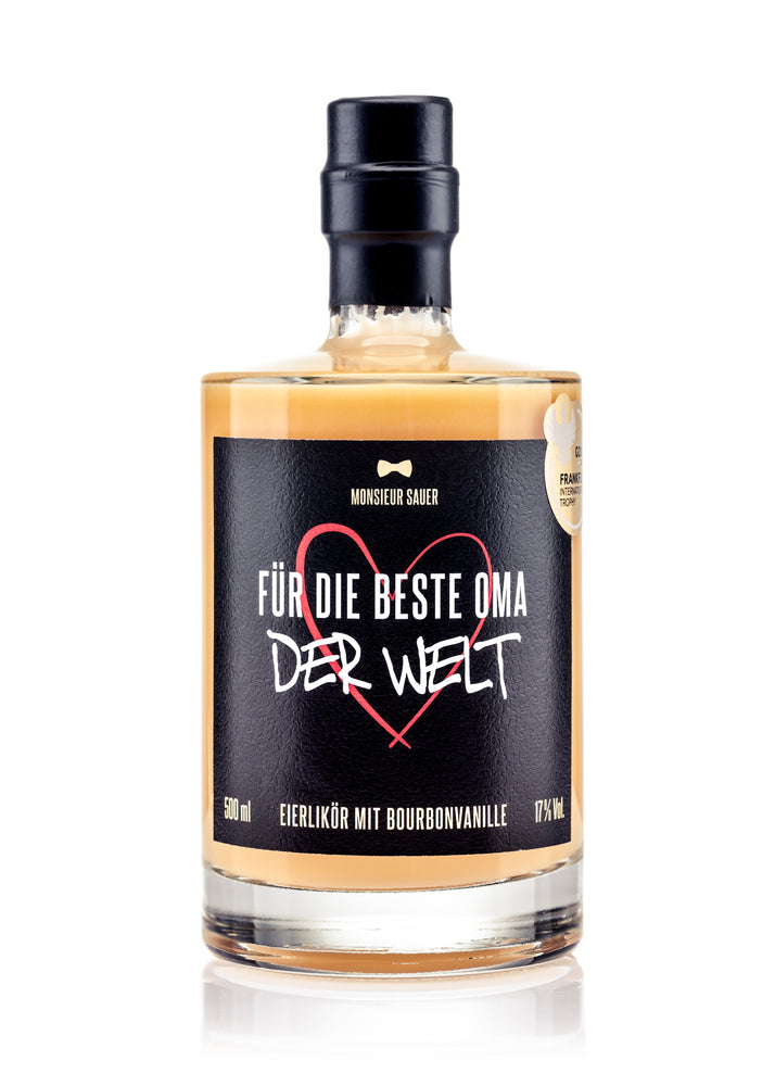 Eierlikör mit Bourbonvanillenote - „Beste Oma der Welt“ – Monsieur ... Eierlikör mit Bourbonvanillenote - „Beste Oma der Welt“ – Monsieur ...